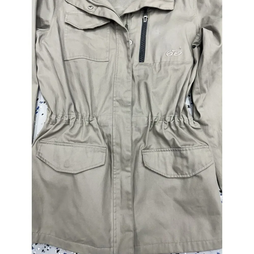Nike 6.0 Jacket Women Medium Khaki Gray Full Zip‎ Jacket Streetwear Vintage Used